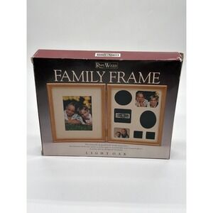 Rare Woods Family Frame Light Oak 8x10 Double Picture Frame Hinged Wood Collage